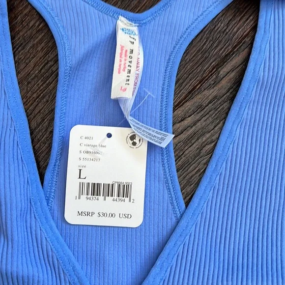 49. Free People Movement Free Throw Crop - Vintage Blue - Picture 11 of 11
